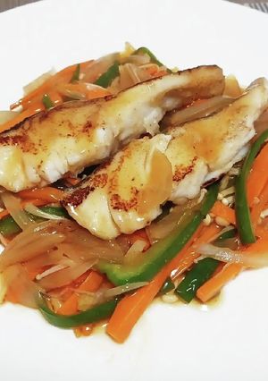 超簡単！鱈のソテー野菜の甘酢あんかけ！-レシピのメイン写真