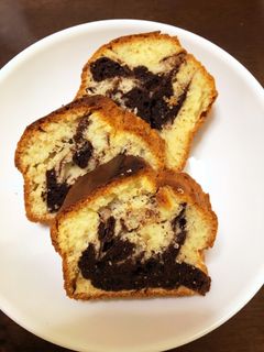 ホットケーキミックスで作るマーブルケーキ-レシピのメイン写真