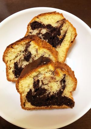 ホットケーキミックスで作るマーブルケーキ-レシピのメイン写真