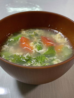 しまなみリーフとトマトのたまご中華スープ-レシピのメイン写真