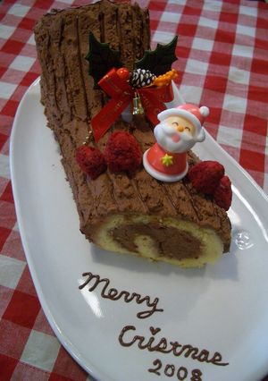 クリスマス☆ブッシュドノエル-レシピのメイン写真
