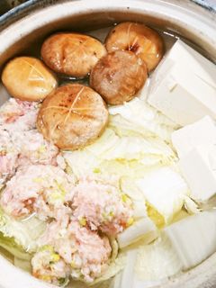 鶏ミンチ団子入りお鍋-レシピのメイン写真