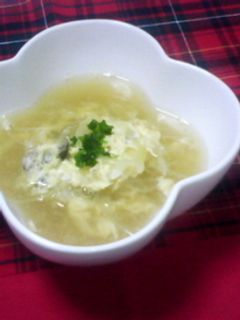 栄養満点☆玉ねぎ、きのこ、卵のスープ-レシピのメイン写真