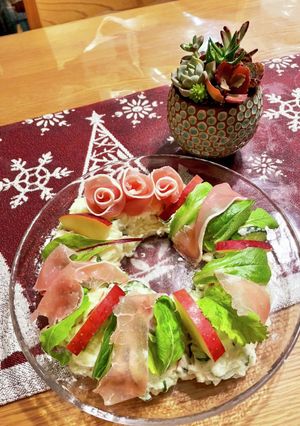 りんごのポテサラリース風-レシピのメイン写真