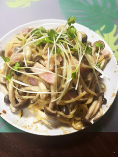 キノコとベーコンの味噌クリームパスタ-レシピのメイン写真