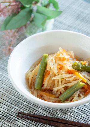 切り干し大根【入院食⑥夕/温副菜】-レシピのメイン写真