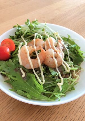 海老と水菜の混ぜそば-レシピのメイン写真