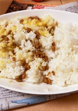 【簡単】限界卵かけ納豆（一人暮らし）-レシピのメイン写真