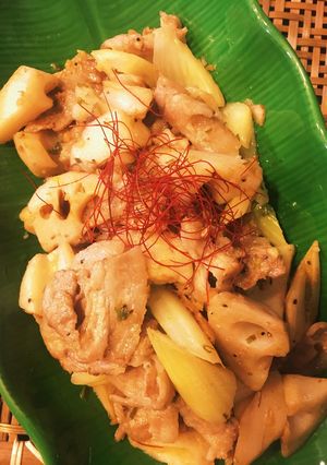 豚バラと蓮根セロリの中華炒め-レシピのメイン写真