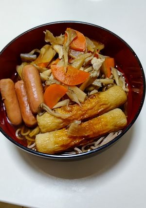 根菜、ちくわ、きのこのぶっかけ蕎麦-レシピのメイン写真