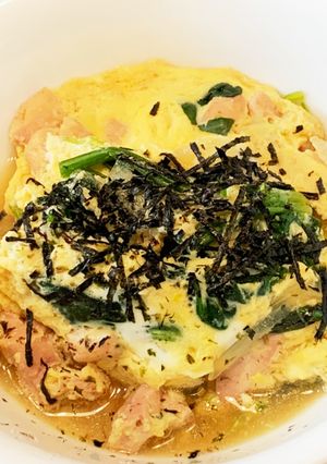 ほうれん草で親子丼風　　簡単！-レシピのメイン写真