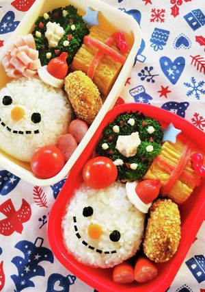☆もうすぐクリスマス☆雪だるま弁当☆-レシピのメイン写真
