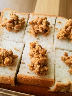 簡単!納豆トースト-レシピのメイン写真