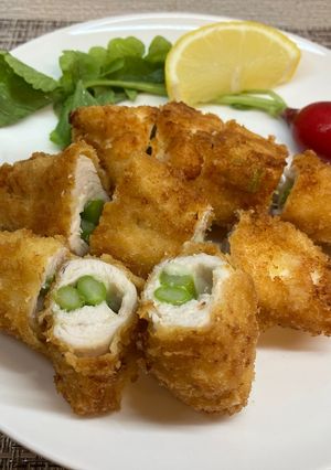 鶏ササミのアスパラロールカツ！-レシピのメイン写真