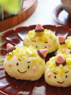 かわいすぎる♡オニの鬼まんじゅう-レシピのメイン写真