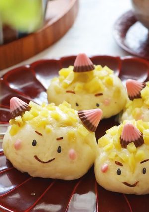 かわいすぎる♡オニの鬼まんじゅう-レシピのメイン写真