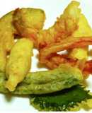 えび，ささみと野菜の中華風天ぷら
