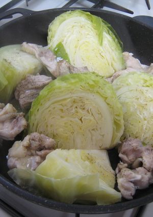 キャベツと鶏肉の蒸し煮-レシピのメイン写真