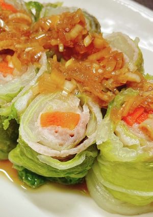 白菜と豚バラ肉のミルフィーユロール-レシピのメイン写真