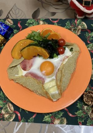 さるめんガレット(猿島わかめ添え)-レシピのメイン写真