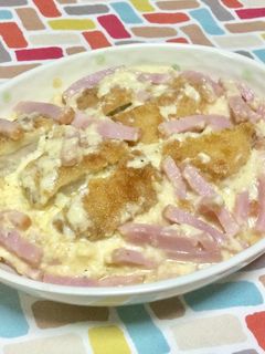 超簡単☆激うま!カルボナーラかつ丼♪♪♪-レシピのメイン写真