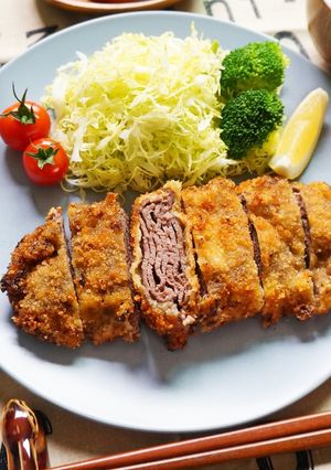 薄切り肉を使ってミルフィーユビーフカツ-レシピのメイン写真