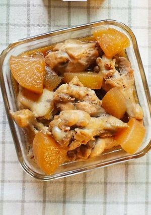 レンジで簡単に大根と鶏手羽元の煮物-レシピのメイン写真