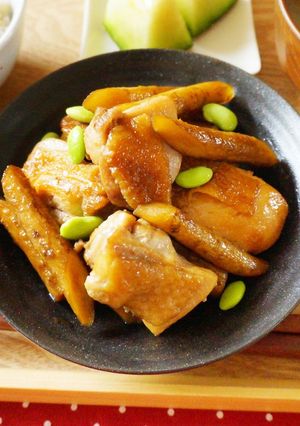 少ない食材で簡単一品！鶏ごぼうの煮物-レシピのメイン写真