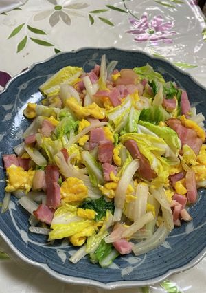 白菜とベーコン、たまごの炒め物-レシピのメイン写真