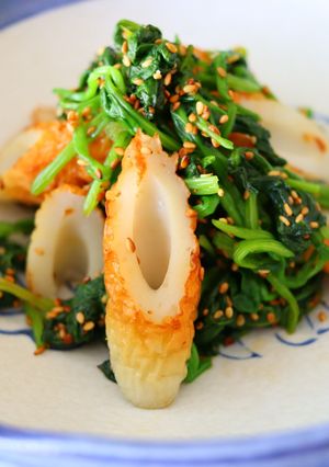 簡単♪ほうれん草とちくわの胡麻和え-レシピのメイン写真