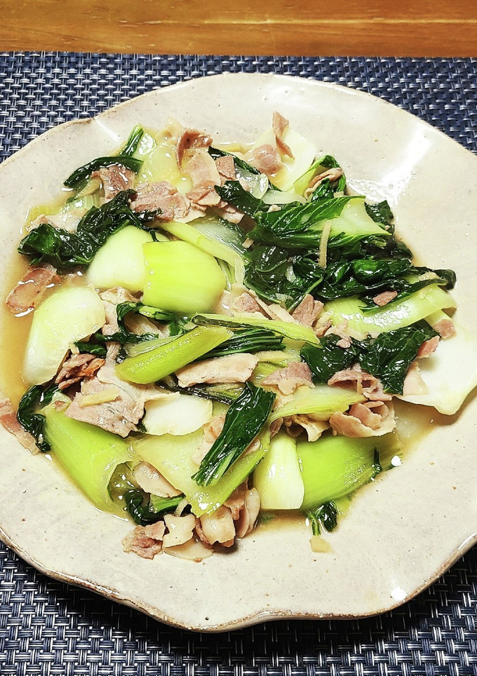 豚肉と青梗菜のとろり中華風炒め-レシピのメイン写真