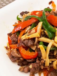 牛肉とピーマンとたけのこのオイスター炒め-レシピのメイン写真