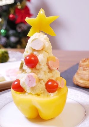 彩りポテトサラダ☆ホワイトツリー☆-レシピのメイン写真