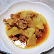 大根と豚肉のとんかつソース煮込み