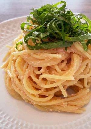 湯煎たらこパスタ-レシピのメイン写真
