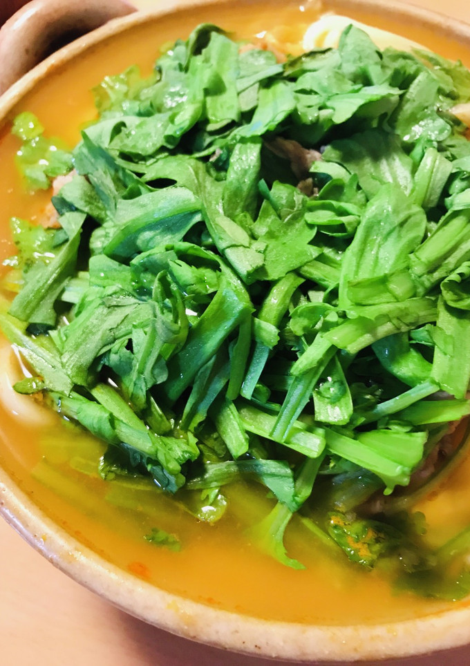 鍋の素活用●菊菜＆根菜の豚キムチーズ鍋-レシピのメイン写真