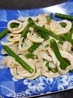 キジハタの胃袋とにんにくの芽の炒め物-レシピのメイン写真