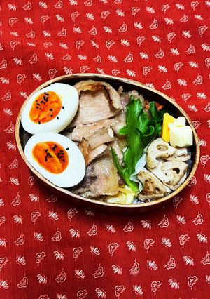 12/12 生姜焼きと蓮根キンピラ塾弁当-レシピのメイン写真