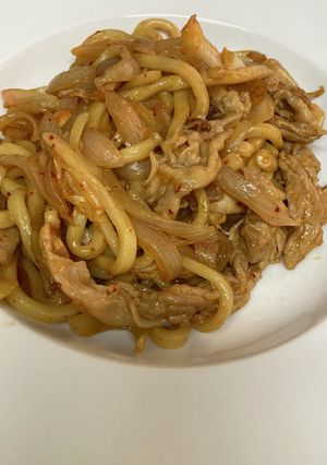 豚キムチの焼きうどん-レシピのメイン写真