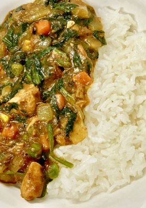 超時短！サバ缶とほうれん草のカレー-レシピのメイン写真