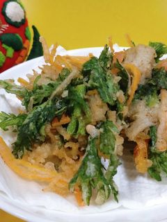 春菊とえのきのかき揚げ-レシピのメイン写真