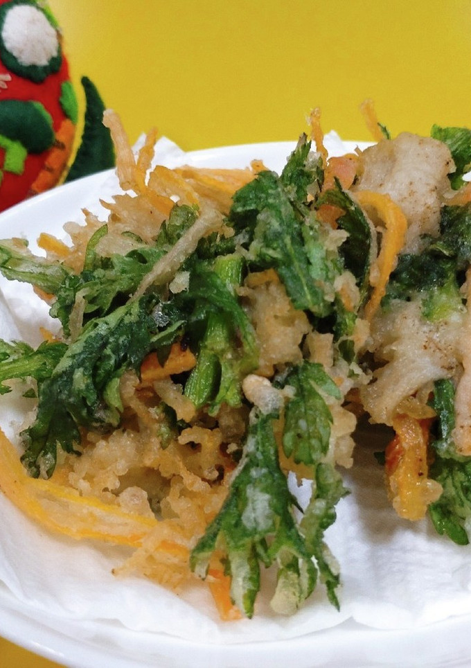 春菊とえのきのかき揚げ-レシピのメイン写真