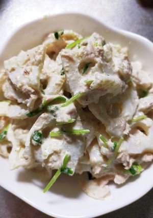 簡単れんこんと豆苗のツナマヨごま和え-レシピのメイン写真