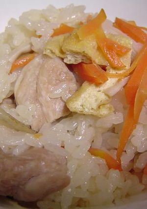 鶏肉と油げの炊き込みご飯-レシピのメイン写真