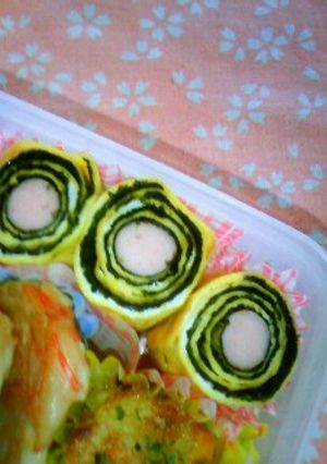 ～お弁当に～魚肉ソーセージ海苔巻き卵-レシピのメイン写真