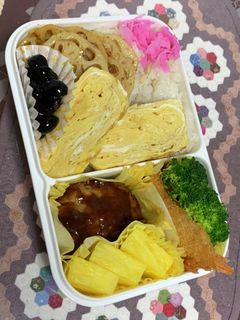お弁当の献立⑥〜(o˘◡˘o)♡-レシピのメイン写真
