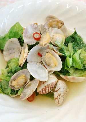 あさりとレタスのぺペロン炒め-レシピのメイン写真