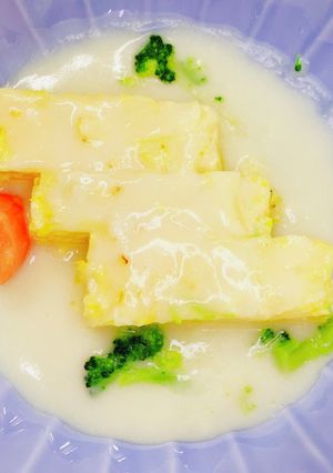 【病院】オムレツクリームソース【給食】-レシピのメイン写真