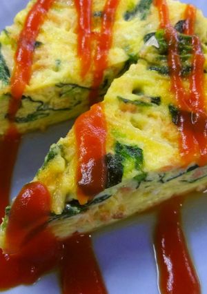【病院】サーモンオムレツ【給食】-レシピのメイン写真