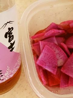 簡単紫大根の酢漬け-レシピのメイン写真